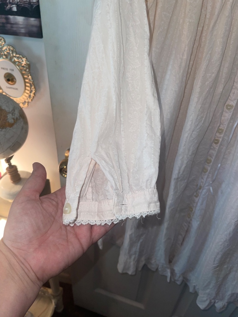 Eileen West Women’s Traditional Knee Length Nightgown S Vintage Cottagecore - Picture 5 of 16